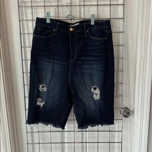 YMI Blue Jean Shorts Distressed Frayed Hem